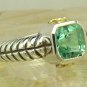 New! Artisan Collection! Colombian Emerald Sterling Silver & Diamond Ring