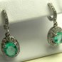ELEGANT COLOMBIAN EMERALD & DIAMOND EARRINGS 2CTS