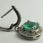 ELEGANT COLOMBIAN EMERALD & DIAMOND EARRINGS 2CTS