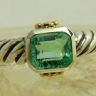 NEW!!! Artisan Collection~Colombian Emerald Sterling Silver, Gold & Diamond Ring