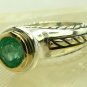 Artisan Collection! Colombian Emerald ~Diamonds Sterling Silver & Gold Ring