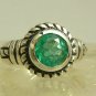 NEWEST Collection! "Artisan" Round Colombian Emerald & Sterling Silver Ring