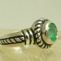 NEWEST Collection! "Artisan" Round Colombian Emerald & Sterling Silver Ring