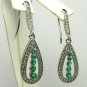 BRILLANT COLOMBIAN EMERALD & DIAMOND DANGLE EARRINGS