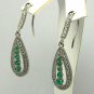 BRILLANT COLOMBIAN EMERALD & DIAMOND DANGLE EARRINGS