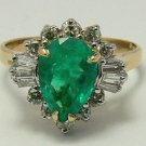 DIVA WORTHY COLOMBIAN EMERALD & DIAMOND RING 2.01CTS
