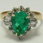 DIVA WORTHY COLOMBIAN EMERALD & DIAMOND RING 2.01CTS