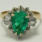 DIVA WORTHY COLOMBIAN EMERALD & DIAMOND RING 2.01CTS