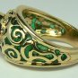 "ONE OF A KIND" COLOMBIAN EMERALD ENAMEL & DIAMOND RING