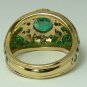 "ONE OF A KIND" COLOMBIAN EMERALD ENAMEL & DIAMOND RING