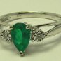 ELEGANT COLOMBIAN EMERALD & DIAMOND RING 1CT