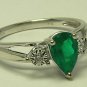 ELEGANT COLOMBIAN EMERALD & DIAMOND RING 1CT