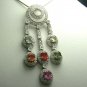 Trendy Multi Colored Sapphire Pendant