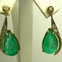 MOVIE STAR COLOMBIAN EMERALD & DIAMOND EARRINGS