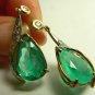 MOVIE STAR COLOMBIAN EMERALD & DIAMOND EARRINGS