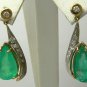 MOVIE STAR COLOMBIAN EMERALD & DIAMOND EARRINGS
