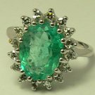 EMERALD & DIAMOND VERSION OF KATE MIDDLETONS RING 4CTS