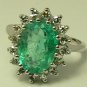EMERALD & DIAMOND VERSION OF KATE MIDDLETONS RING 4CTS