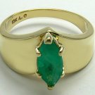 Understated Colombian Emerald & Gold ring 2cts