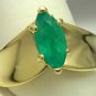 Understated Colombian Emerald & Gold ring 2cts