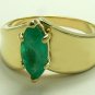 Understated Colombian Emerald & Gold ring 2cts