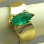 Understated Colombian Emerald & Gold ring 2cts