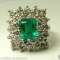 Gorgeous Colombian Emerald & Diamond Ring 5.20tcw