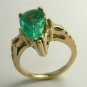 2.20cts Breathtaking Colombian Emerald Solitaire Ring 14k