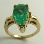 2.20cts Breathtaking Colombian Emerald Solitaire Ring 14k