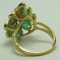 EYE CATCHING VINTAGE COLOMBIAN EMERALD & DIAMOND RING