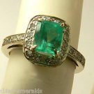 Vintage Colombian Emerald & Diamond Ring 1.58cts