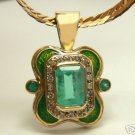 COLOMBIAN EMERALD & DIAMOND PENDANT 3.15 CTS