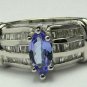 EXQUISITE DIAMOND & TANZANITE RING .50CTS