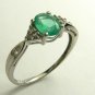 .80pts Romantic Colombian Emerald Diamond and Gold Ring