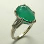 4.20cts Tantalizing Colombian Emerald & Russian CZ Ring