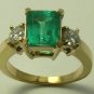 CLASSIC COLOMBIAN EMERALD & DIAMOND RING 2.20CTS