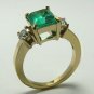 CLASSIC COLOMBIAN EMERALD & DIAMOND RING 2.20CTS