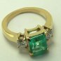 CLASSIC COLOMBIAN EMERALD & DIAMOND RING 2.20CTS