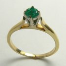 .25pts Gorgeous Colombian Emerald Solitaire Ring