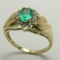 1.0tcw Lovely Colombian Emerald & Diamond Ring