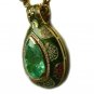 32 CT COLOMBIAN EMERALD & COLORED DIAMOND PENDANT