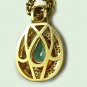 32 CT COLOMBIAN EMERALD & COLORED DIAMOND PENDANT