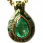 32 CT COLOMBIAN EMERALD & COLORED DIAMOND PENDANT