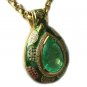 32 CT COLOMBIAN EMERALD & COLORED DIAMOND PENDANT