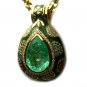 32 CT COLOMBIAN EMERALD & COLORED DIAMOND PENDANT