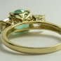 3.0tcw Glitzy Colombian Emerald & Russian CZ Ring