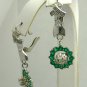1.16tcw Remarkable Colombian Emerald & Diamond Dangle Earrings