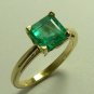BRIGHT GREEN COLOMBIAN EMERALD RING 1.43 CTS