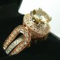 AWE INSPIRING CHAMPAGNE DIAMOND ROSE GOLD RING 2CTS