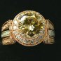 AWE INSPIRING CHAMPAGNE DIAMOND ROSE GOLD RING 2CTS